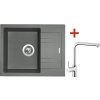 Granitový drez s batériou LINEA 600 480 x 600 mm titanium G1872 + batéria Elka Granitový drez s batériou LINEA 600 480 x 600 mm titanium G1872 + batéria Elka