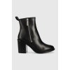 Kožené členkové topánky Tommy Hilfiger Zip High Heel Boot dámske, čierna farba, na podpätku, FW0FW06764.BDS EUR 40