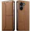 Knižkové puzdro Xiaomi Poco X8 Pro 5G / Redmi Turbo 5 5G prešívané hnedé Knižkové puzdro Xiaomi Poco X8 Pro 5G / Redmi Turbo 5 5G prešívané hnedé