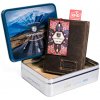Peterson Pánska peňaženka z retro kože hnedá PTN 303G-5569 HUNTER