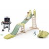 Set šmykľavka s trojitou vlnou a gril na záhradu Super Megagliss 2v1 Life Smoby s nastaviteľnou dĺžkou šmyku 360 cm a zelená hojdačka Set šmykľavka s trojitou vlnou a gril na záhradu Super Megagliss 2v1 Life Smoby s nastaviteľnou dĺžkou šmyku 360 cm a zelená hojdačka