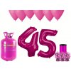 HeliumKing Hélium párty set na 45. narodeniny s ružovými balónmi HeliumKing Hélium párty set na 45. narodeniny s ružovými balónmi