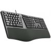Klávesnica C-TECH KB-113E USB, ERGO, čierna, CZ/SK Klávesnica C-TECH KB-113E USB, ERGO, čierna, CZ/SK