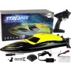Motorový člun LeanToys R/C 2,4G žlutý 35 KM/H Motorový člun LeanToys R/C 2,4G žlutý 35 KM/H