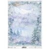 Ryžový papier - A4 - zimná krajina - motív R1518 Ryžový papier - A4 - zimná krajina - motív R1518