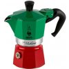 Bialetti La Mokina Italia Tricolore moka kanvička na 1 šálku 40 ml (8006363014212) Bialetti La Mokina Italia Tricolore moka kanvička na 1 šálku 40 ml (8006363014212)