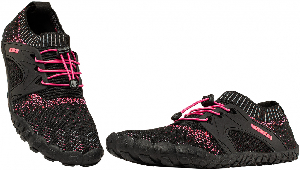 Bennon Bosky pink Barefoot voľnočasová obuv, čierna/čierna/ružová čierna/ružová
