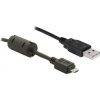 DeLock kábel USB 2.0 A samec> micro-USB B samec, ferit, 2 m DeLock kábel USB 2.0 A samec> micro-USB B samec, ferit, 2 m