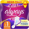 Always Platinum Normal (veľkosť 1) vložky s krídelkami 48 ks Always Platinum Normal (veľkosť 1) vložky s krídelkami 48 ks
