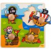Bigjigs Toys Vkladacie puzzle piráti Bigjigs Toys Vkladacie puzzle piráti