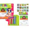 Vzdelávacia farebná omaľovanka pixel - zvieratká Vzdelávacia farebná omaľovanka pixel - zvieratká