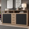 Komoda BLAGO 190 cm Artisan Oak/Čierna Komoda BLAGO 190 cm Artisan Oak/Čierna