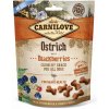 Carnilove Pochúťka pre psa pštros s černicami 200 g