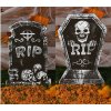 Náhrobný kameň Halloween RIP 2druhy 23x38cm 1ks Náhrobný kameň Halloween RIP 2druhy 23x38cm 1ks