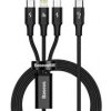 Baseus CAMLT-SC01 Rapid Series 3v1 USB-C (Micro USB/Lightning/USB-C) PD 20W, 1,5m, černý Baseus CAMLT-SC01 Rapid Series 3v1 USB-C (Micro USB/Lightning/USB-C) PD 20W, 1,5m, černý