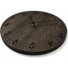 Nástenné hodiny tmavé dubové luxusný design, Ručičky: čierne, 30 cm Nástenné hodiny tmavé dubové luxusný design, Ručičky: čierne, 30 cm