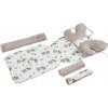 Baby Nellys Obojstranný 5-ti dielny komplet do kočíka s minky Cute Teddy, biela/sivá Baby Nellys Obojstranný 5-ti dielny komplet do kočíka s minky Cute Teddy, biela/sivá