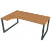 Pracovný stôl UNI O, ergo, pravý, 180x75,5x120 cm, jelša/čierna Pracovný stôl UNI O, ergo, pravý, 180x75,5x120 cm, jelša/čierna
