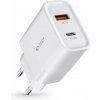 Tech-Protect C30W sieťový nabíjací adaptér USB Type-C + zásuvka USB-A, QC3, PD30W, biely Tech-Protect C30W sieťový nabíjací adaptér USB Type-C + zásuvka USB-A, QC3, PD30W, biely