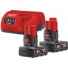 Milwaukee - Nabíjačka M12™ 12V AKU 2x4Ah 4933459211 Milwaukee - Nabíjačka M12™ 12V AKU 2x4Ah 4933459211
