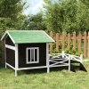Koterec pre psa sivý 159x120x88,5cm borovicový masív-ForU-172271 Koterec pre psa sivý 159x120x88,5cm borovicový masív-ForU-172271