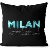 Impar vankúš neónový muž. meno Milan Impar vankúš neónový muž. meno Milan