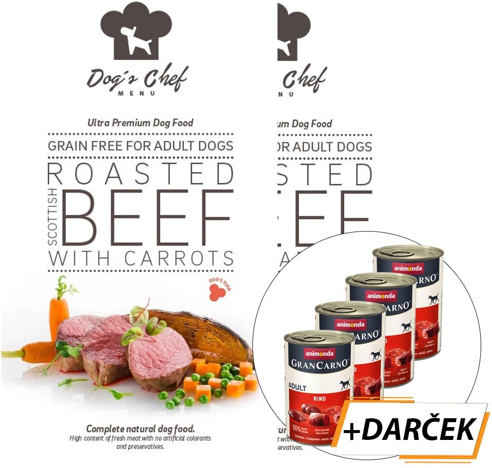 Dog´s Chef Roasted Scottish Beef with Carrots 2 x 15 kg