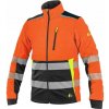 Canis Pánska reflexná softshellová bunda CXS BENSON Oranžová Canis Pánska reflexná softshellová bunda CXS BENSON Oranžová