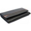 Černohnědá dámska kožená peňaženka s klopnou 511 2407 60 40