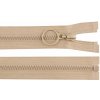 Kostený zips No 3 dĺžka 60 cm s krúžkom - hnedá prírodná Kostený zips No 3 dĺžka 60 cm s krúžkom - hnedá prírodná