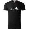 Piano ekg - krídlo - Tričko z organickej bavlny - L ( Čierna ) Piano ekg - krídlo - Tričko z organickej bavlny - L ( Čierna )