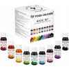 Tekuté farbivá do bielej čokolády, základná sada 9 farieb Food Colours Tekuté farbivá do bielej čokolády, základná sada 9 farieb Food Colours