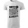 1973 v kocke - Klasické pánske tričko vyššej gramáže - L ( Biela ) 1973 v kocke - Klasické pánske tričko vyššej gramáže - L ( Biela )