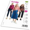 Strih Burda 5873 - Blúzka s viazačkou Strih Burda 5873 - Blúzka s viazačkou