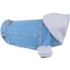 Oblečenie pre psa bunda s kapucňou 35 cm Denim svetlo modrá Oblečenie pre psa bunda s kapucňou 35 cm Denim svetlo modrá