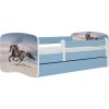 Kocot kids Detská posteľ Babydreams bežiaci kôň modrá, variant 70x140, se šuplíky, s matrací Kocot kids Detská posteľ Babydreams bežiaci kôň modrá, variant 70x140, se šuplíky, s matrací