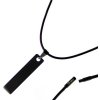 Šnúrkový Glosery náhrdelník s príveskom - zapínanie - chir. oceľ, šnúrka 1,5mm - 2,5mm Dĺžka: 70cm, Hlavná šnúrka: čierna 1,5mm, Prívesok: strieborný