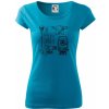 Geodet teodolit dron Pure dámske tričko Svetlý tyrkys Geodet teodolit dron Pure dámske tričko Svetlý tyrkys