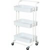 Verk 27490 Trojposchodový skladovací vozík na kolieskach 88 x 41,5 x 37 cm, biely Verk 27490 Trojposchodový skladovací vozík na kolieskach 88 x 41,5 x 37 cm, biely