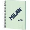 Blok linajkový so špirálou A4 MILAN 80 listov, zelený Blok linajkový so špirálou A4 MILAN 80 listov, zelený