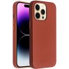 AppleMix QIALINO Apple iPhone 14 Pro Max - Podpora MagSafe koža - hnedé