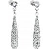 Strieborné náušnice visiace s kryštálmi Swarovski biela slza 31163.1 Strieborné náušnice visiace s kryštálmi Swarovski biela slza 31163.1