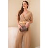 Fashionweek dámsky overal s ozdobným opaskom v páse K5877 camel Fashionweek dámsky overal s ozdobným opaskom v páse K5877 camel