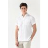 Magic Linen Ľanová košeľa PORTLAND s krátkym rukávom v bielej farbe Veľkosť: M Magic Linen Ľanová košeľa PORTLAND s krátkym rukávom v bielej farbe Veľkosť: M