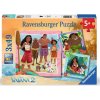 RAVENSBURGER Disney Odvážná Vaiana 3x49 dielov