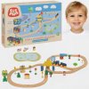 Drevená Vláčikodráha FARMA 75 dielikov pre deti 3+ Elefun Drevená Vláčikodráha FARMA 75 dielikov pre deti 3+ Elefun