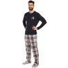 Tommy Hilfiger UM0UM02989 0S1 pánské pyžamo dlouhé s papučemi černé Tommy Hilfiger UM0UM02989 0S1 pánské pyžamo dlouhé s papučemi černé