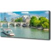 Foto obraz na plátne do obývačky Seina Paríž 100x50 cm Foto obraz na plátne do obývačky Seina Paríž 100x50 cm