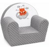 Detské kreslo z Minky New Baby Líška sivé Detské kreslo z Minky New Baby Líška sivé