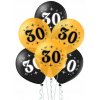 Balóny zlaté čierne 30. narodeniny 12 palcov 10 ks Balóny zlaté čierne 30. narodeniny 12 palcov 10 ks